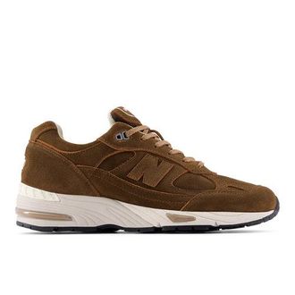New Balance Uomo Made in UK 991V1 Luxe Suede in Marrone/Beige, Pelle, Taglia 41.5