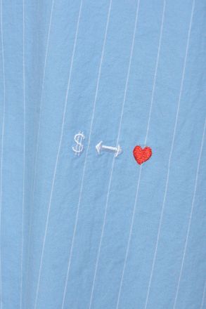 Smith & Soul Hemdbluse SMITH & SOUL, Damen, Gr. L, sky print, Web, Obermaterial: 100% Baumwolle, gestreift, h&uuml;ftbedeckend, 2-Knopf-Manschette mit Schlitz, Blusen H