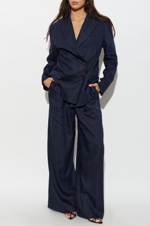 Anine Bing Blazer Aretha, Womens, Navy Blue