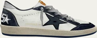 Golden Goose Mens Ball Star Leather Low-Top Sneakers