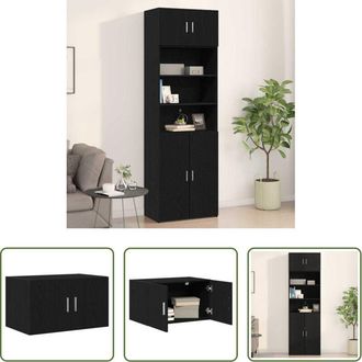 vidaXL vidaXL Tavolo console - Armadietto a muro Rovere nero 70 x 42.5 x 40 cm