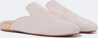 Christian Louboutin Navy Coolito Flat mules