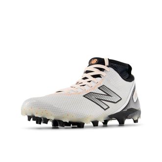 New Balance Mens Freezelx V5 Lacrosse Shoe, White/Black/Hot Mango, 8.5 UK