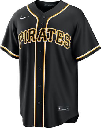 Nike Pittsburgh Pirates Nike Mens MLB Replica Fashion Jersey in Black | RP260HLZPTB-JJ9