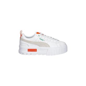 Puma Puma - Mayze Leren Sneaker - Dames - Sport - Wit - Maat: 39 EU Leer