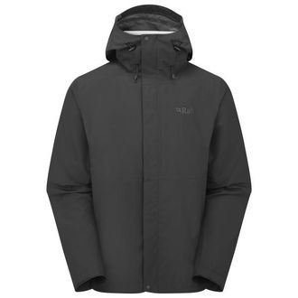 RAB Downpour Jacket Regenjacke f&uuml;r Herren | grau/schwarz