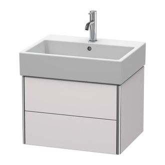 Duravit Duravit Xsquare Mueble De Pared 58.4x 46.0 Cm, 2 Cajones, Para Lavabo Vero Air 235060, Color (frente/cuerpo): Blanco Lila Seda Laca Mate - Xs419308787
