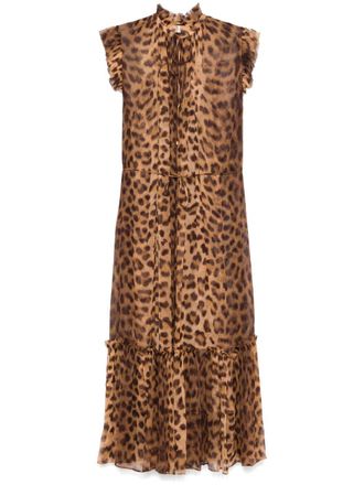 Zimmermann Crush Flutter midi dress - Brown