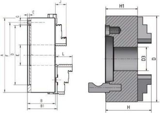 Bison Plato De 4 Garras Bison 200 Mm Din 6350 A2-5