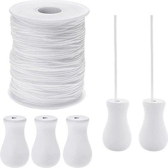 No Brand Cord&oacute;n De Tracci&oacute;n - Cord&oacute;n Para Cortinas - Para Accionar Cortinas - Material De Pol&iacute;mero Resistente - 100 Metros - Blanco