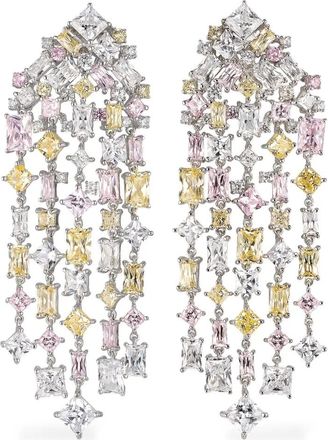 Anabela Chan 14K white gold and rhodium vermeil Candy Cascade diamond earrings - Silver