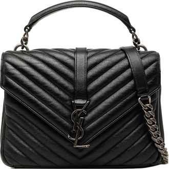 Saint Laurent Pre-owned Saint Laurent Medium Chevron Sheepskin Monogram College Satchel Ladies 3BAW7N58PLL8XLL9