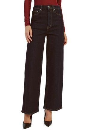 Bardot Heidi High Waist Wide Leg Jeans in Dark at Nordstrom Rack, Size 27