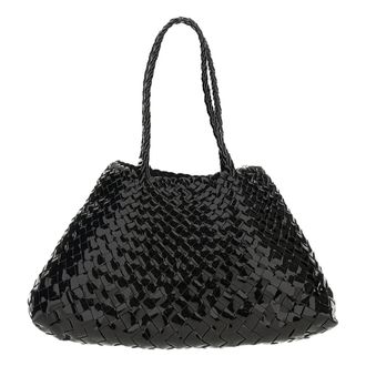 Dragon Diffusion Shoulder Bags, female, Black, Size: ONE SIZE Rosanna Woven Trapezoid Bag