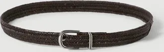 Brunello Cucinelli Chevron-effect braided leather belt in Brown at Nordstrom, Size 105