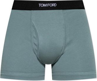 Tom Ford Ondergoed, Heren, Blauw, S, Katoen, Boxers met logo
