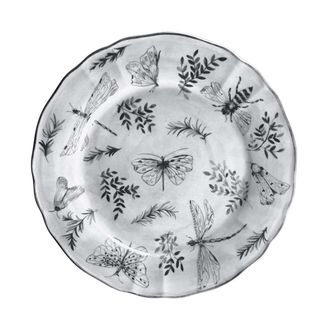 Arcucci Juego de 2 platos llanos SONIA de 28 cm, negro