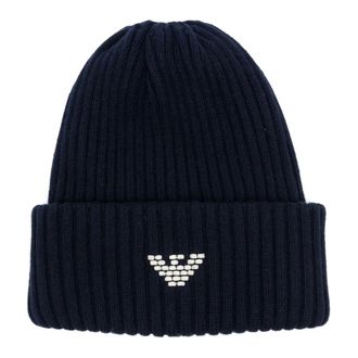 Emporio Armani Sky Captain Beanie Hat - Heren - Accessoires - Blauw - Maat: L/Xl