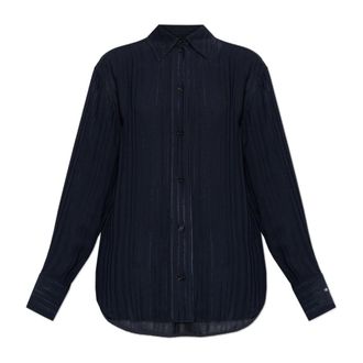 Victoria Beckham Dames, Blouses & Shirts, Blauw, Maat: XS Viscose