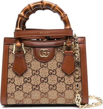 Gucci Brown Diana GG Supreme mini handbag