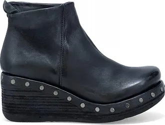 A.S.98 Womens Savina Wedge Bootie In Black