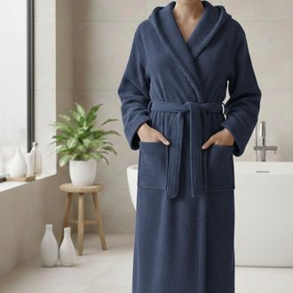 Dmora Albornoz Satoka, 100% Algod&oacute;n Con Capucha, Talla M, Azul