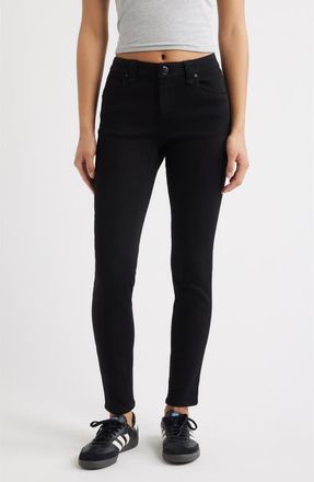 1822 Denim Better Butter High Waist Skinny Jeans in Black at Nordstrom, Size 24