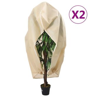 vidaXL Vidaxl - Cubiertas Para Plantas Con Cremallera 2 Uds 70 G/m&sup2; 3,93x3,5 M