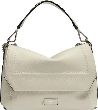 Lancel Sac Rabat M Ninon Soft - Dames - Handtassen - Wit - ONE Size - Leer - Tassen
