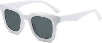 Generic Square Mens Outdoor Sunglasses Vacation Womens Driving Sun Glasses(White)