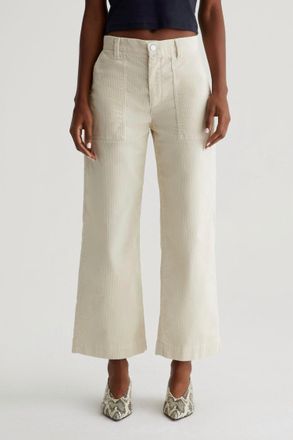 AG - Adriano Goldschmied Saige Wide Leg Crop Jeans In Opal Stone
