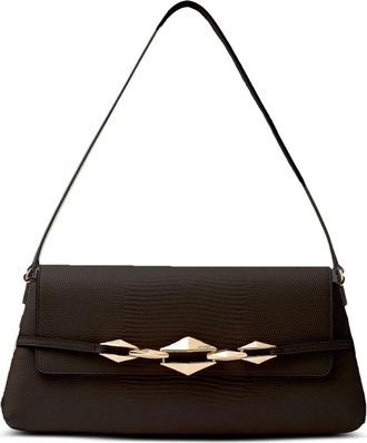 Jimmy Choo London Diamond shoulder bag - women - Calf Leather - One Size - Brown