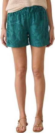 Faherty Cabana Terry Cloth Shorts in Emerald Poolside Foliage at Nordstrom Rack, Size Xx-Small