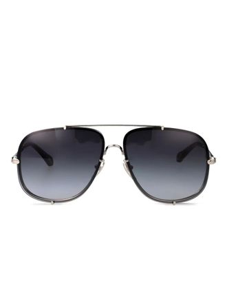 Chlo&eacute; pilot sunglasses - women - Metal - 62 - Silver