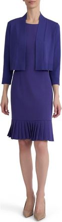 Kasper Cropped Shrug Sweater in Regal Plum at Nordstrom, Size X-Large