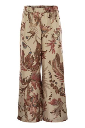 Max Mara Temide - Printed Silk Twill Trousers