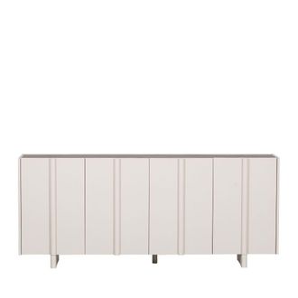 Woood Aparador de 4 puertas de madera L200cm - Gris claro