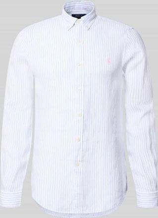 Polo Ralph Lauren Slim Fit Freizeithemd aus reinem Leinen in Bleu, Gr&ouml;&szlig;e XXL