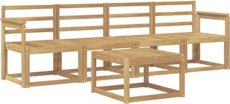 vidaXL Conjunto De Sof&aacute;s De Exterior 5 Uds. Blanco Vidaxl