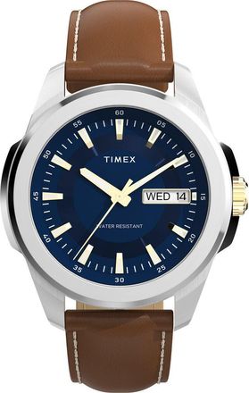 Timex Essex Avenue Two-Tone Watch, 45mm in Blue at Nordstrom