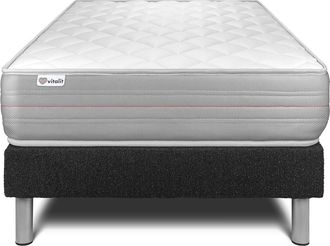 VITALIT Vitalit - Base Tapizada Negro + Colch&oacute;n Con Espuma Viscoel&aacute;stica 90 X 190