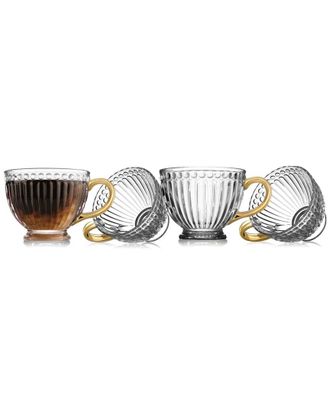Godinger Set of 4 Triumph Handle Oversized Coffee Mugs