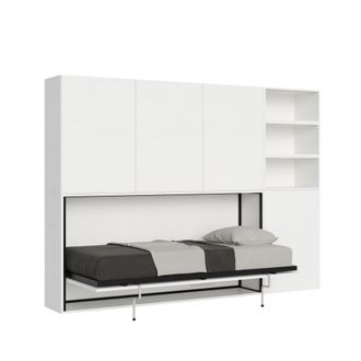 Itamoby Cama individual kando composici&oacute;n f fresno blanco con colch&oacute;n