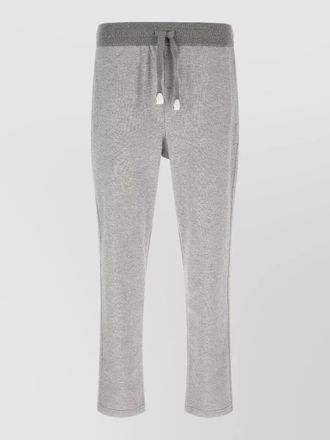 Brioni cotton piqu&eacute; jogger trousers back pocket