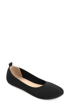 Journee Collection Jersie Knit Ballet Flat in Black at Nordstrom Rack, Size 8.5