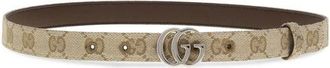 Gucci Womens Beige Fabric Thin Belt