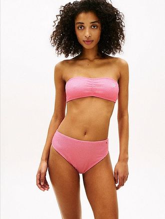 Tommy Hilfiger Parte superior de bikini bandeau arrugada