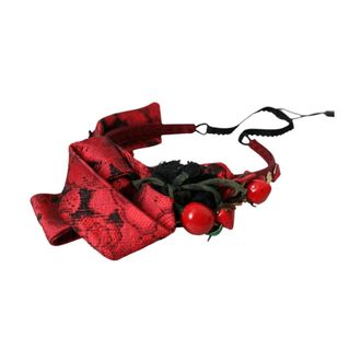 Dolce & Gabbana Accessoires, Dames, Rood, ONE Size, Nylon, Cherry Sicily Diadeem