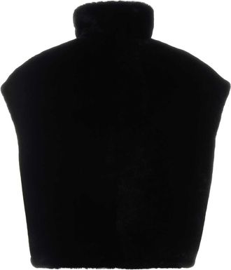 Prada Womens Black Reversible Fur Nero Exterior: Lining: Nylon Pellicce Coat