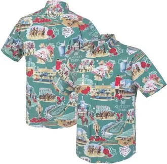 Reyn Spooner Mens Reyn Spooner Green Kentucky Derby Button-Up Shirt at Nordstrom, Size Medium